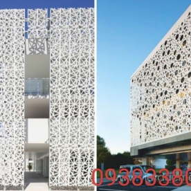 Khung lam sắt trang trí mặt tiền